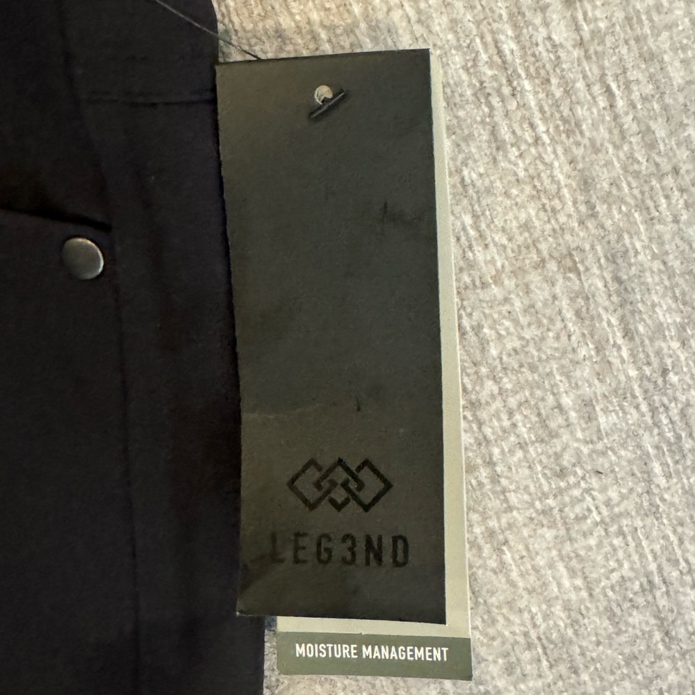 NWT LEG3ND Brand Comfort Fit Performance Pants Size 34/30 in Black - Picture 6 of 7